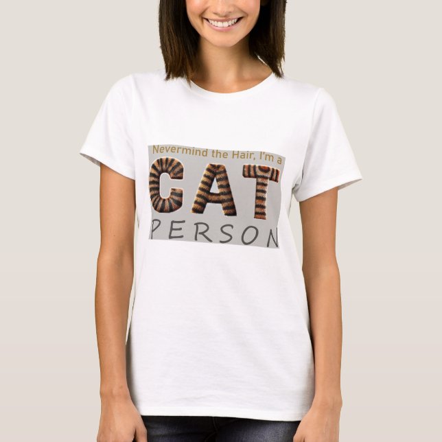 Jag är en kattperson. t shirt (Framsida)