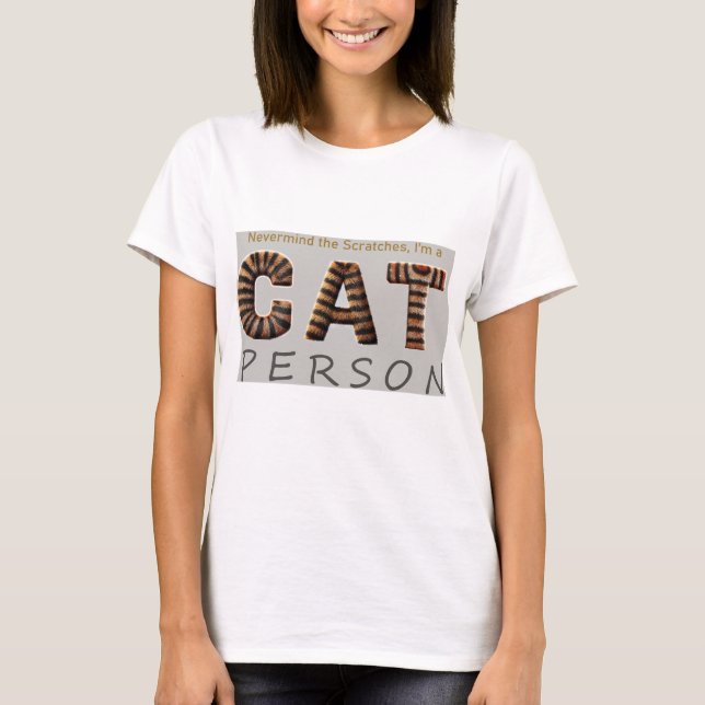 Jag är en kattperson. t shirt (Framsida)