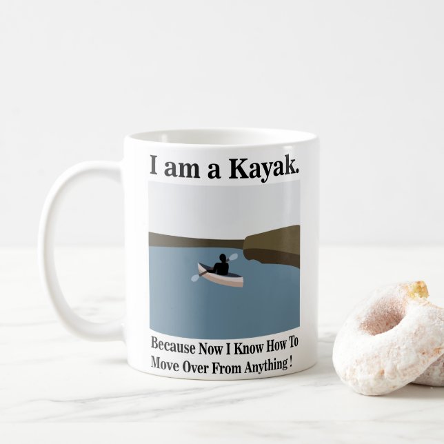 Jag är en Kayak Canoeing Kayaking Kaffemugg (Med munk)
