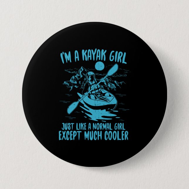 Jag är en Kayak Girl Knapp (Framsida)