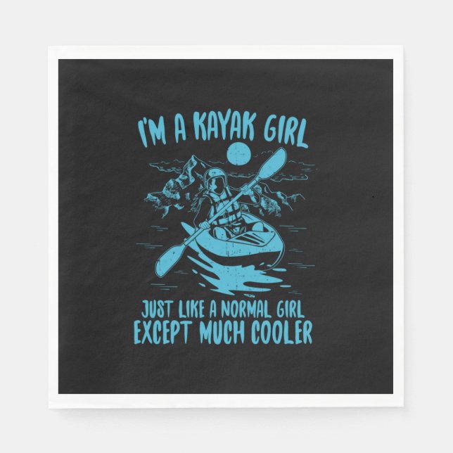 Jag är en Kayak Girl Pappersservett (Framsidan)