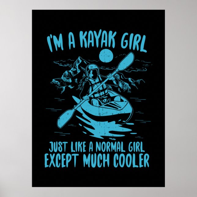 Jag är en Kayak Girl Poster (Framsidan)