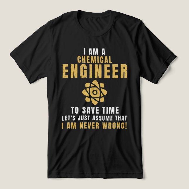 Jag är en kemisk ingenjör t shirt (Design Framsida)