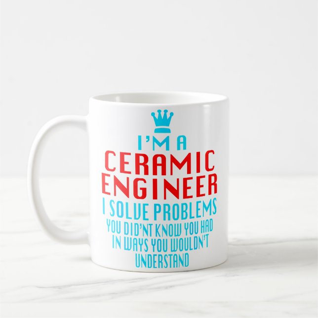 JAG ÄR EN KERAMIKINGENJÖR SOM SÄGER KAFFEMUGG (Vänster)