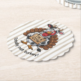 Jag är en ko-kalkon | Rolig Thanksgiving-dräkt Underlägg Papper
