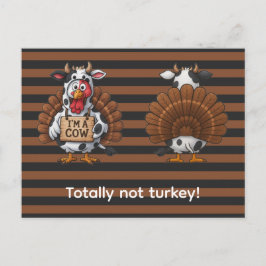 Jag är en ko-kalkon | Rolig Thanksgiving-dräkt Vykort