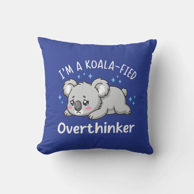 Jag är en koalafierad överanalysator - Söt sorgsen Kudde (Framsida)