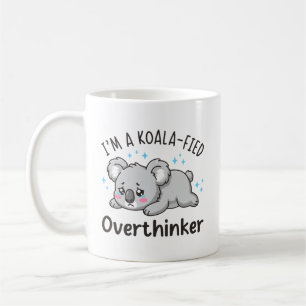 Jag Är En Koalafierad Övertänkare - Söt Sorgsen Ko Kaffemugg