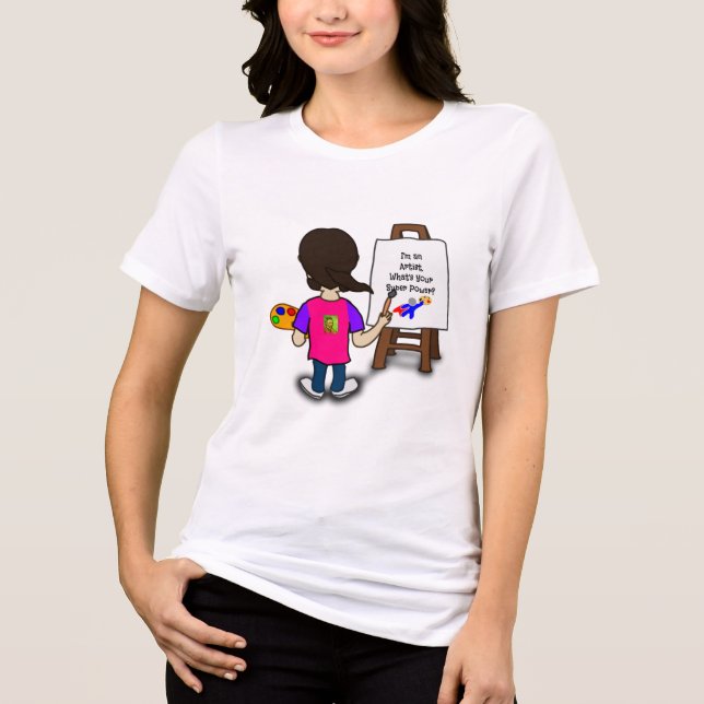 Jag är en konstnär färgrik illustration t shirt (Framsida)