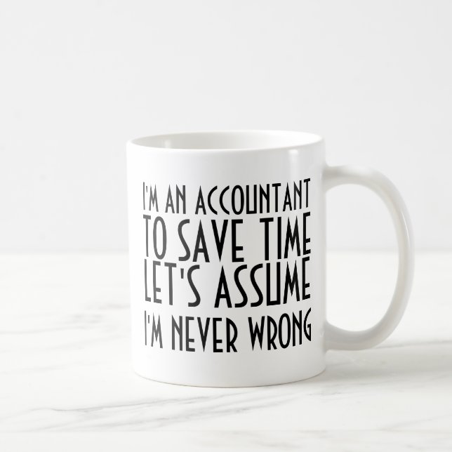 JAG ÄR EN KONTANT, TILL SPARA TID, LÅT OSS TA... KAFFEMUGG (Höger)