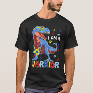 Jag är en krigare Autism Family Trex Dinosaur Auti T Shirt