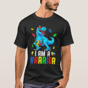 Jag är en krigare Autism Family Trex Dinosaur Auti T Shirt