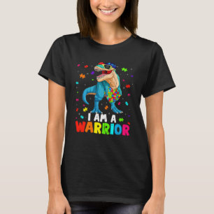 Jag Är En Krigare Dino Trex Barn Småbarn Pojkar Au T Shirt