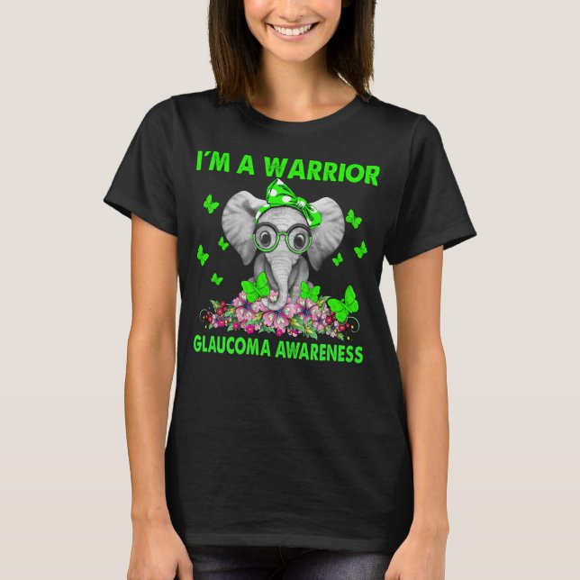 Jag är en krigare GLAUCOMA-MEDVETENHET T Shirt (Framsida)