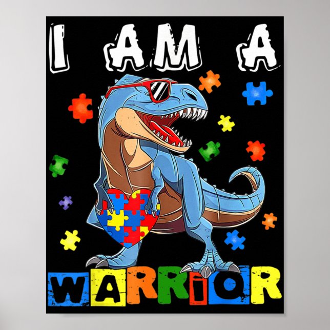 Jag är en krigare som känner till doinosaur Heart  Poster (Framsidan)