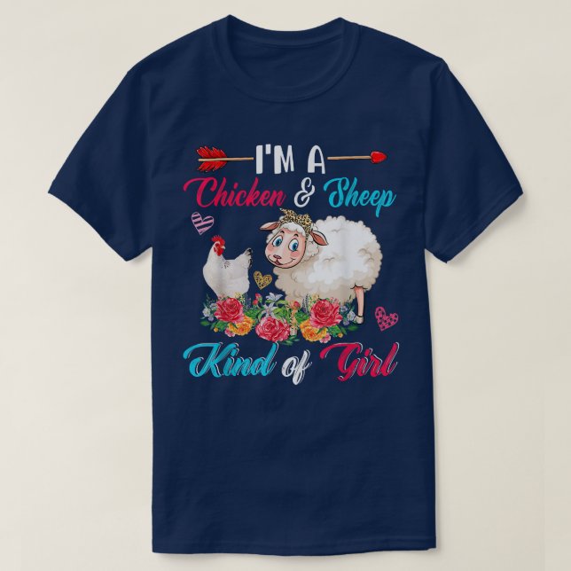 Jag är en kyckling och får typ av flicka. t shirt (Design framsida)