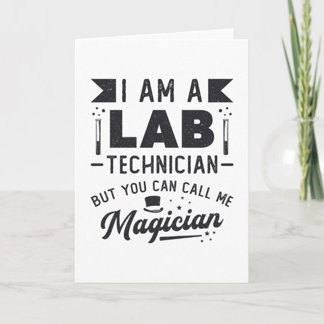 Jag är en laboratoriegåva från Lab Technician Scie Kort (Framsida)