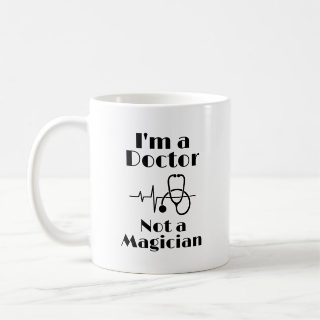 Jag är en läkare, inte en trollkarl kaffemugg (Vänster)
