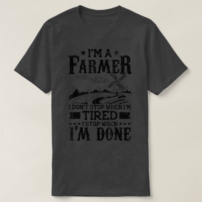 Jag är en lantbrukare-funny lantbrukare Farm Tract T Shirt (Design framsida)