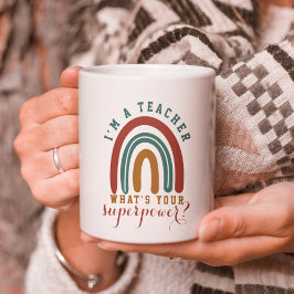 Jag är en lärare, vad är ditt supermaktsremiga reg kaffemugg