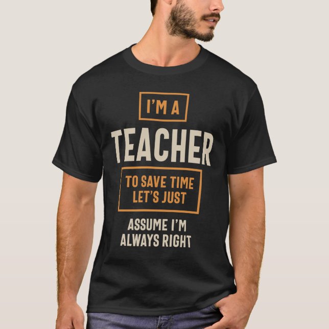 Jag är en lärarjobbstilgåva t shirt (Framsida)