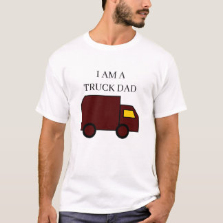 Jag är en Lastbil Pappa "Brown Lastbil" - Svart te T Shirt