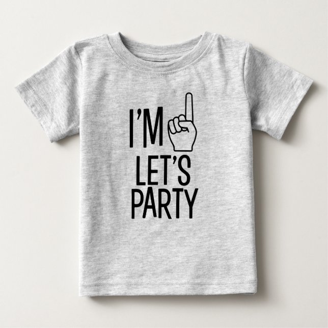 Jag är en Låt oss Party lustig pojke-skjorta Tee Shirt (Framsida)