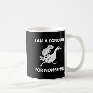 Jag Är En Ledare För Meningslös Capybara Gås Meme Kaffemugg