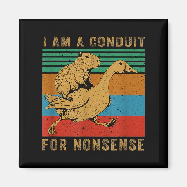 Jag Är En Ledare För Meningslös Kapybara Gås  Magnet (Framsidan)