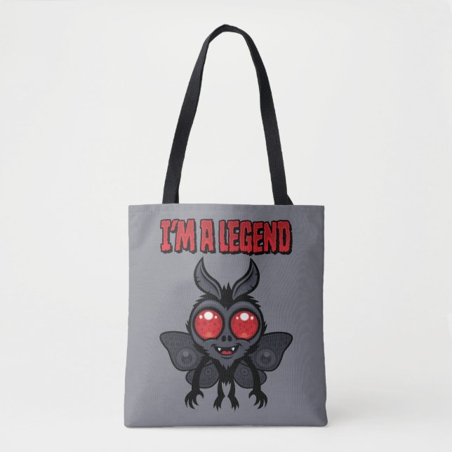 Jag Är En Legend - Spöklik Söt Mothman Tygkasse (Framsida)
