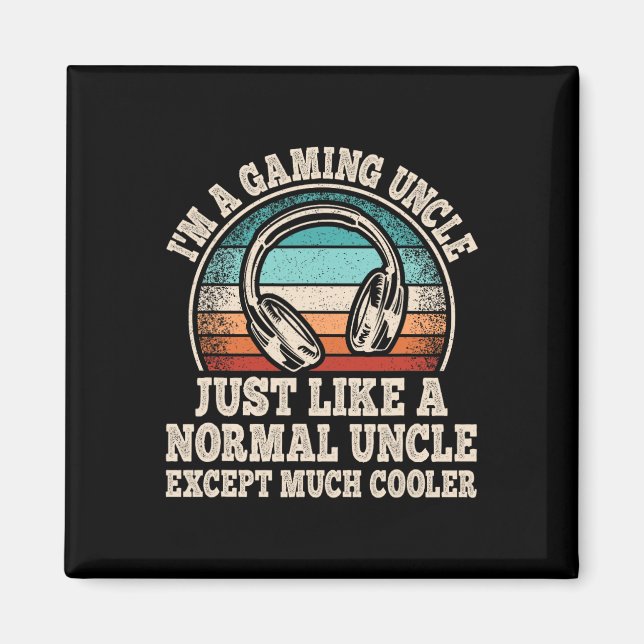 Jag är en lekmorbror Video Game Funny Gamer Coola  Magnet (Framsidan)