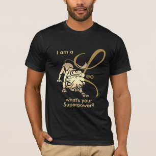 Jag är en Leo ♌ - vad är din supermakt? guld T Shirt