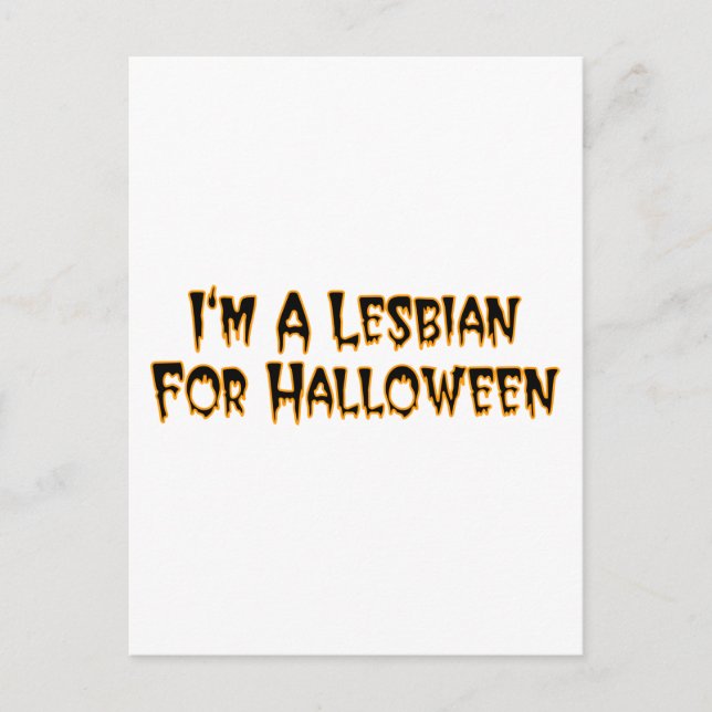 Jag är en Lesbisk till Halloween Vykort (Framsida)
