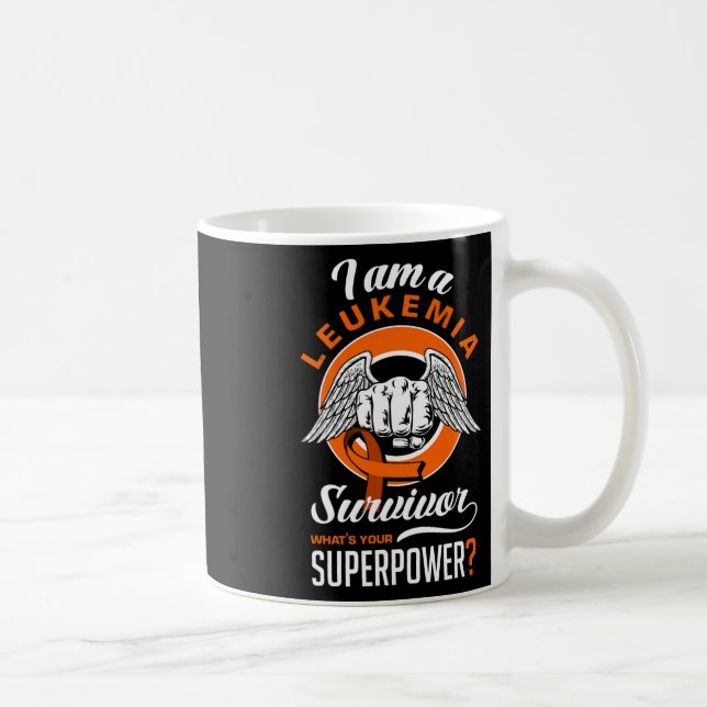 Jag är en Leukemi Suvivor Leukemia Awareness Leuke Kaffemugg (Höger)