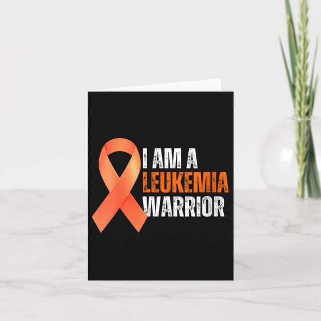 Jag är en Leukemi Warrior Blood Cancer Awareness O Kort (Framsida)