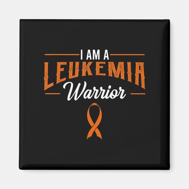 Jag är en Leukemi Warrior Blood Cancer Awareness O Magnet (Framsidan)