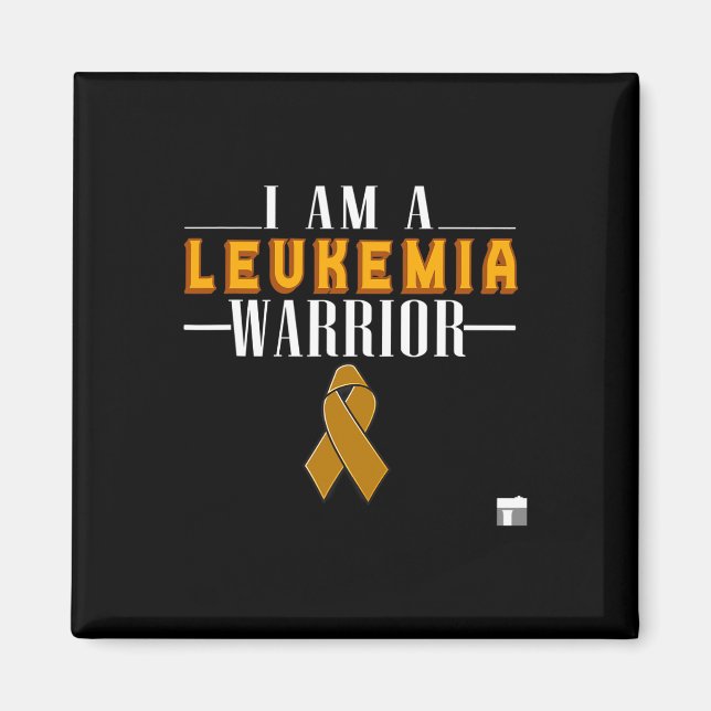 Jag är en Leukemi Warrior Blood Cancer Awareness O Magnet (Framsidan)
