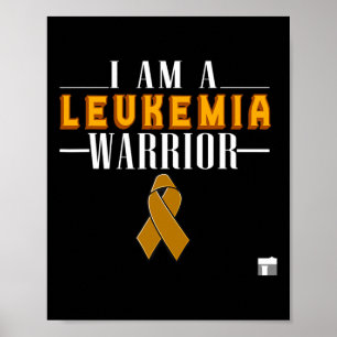Jag är en Leukemi Warrior Blood Cancer Awareness O Poster