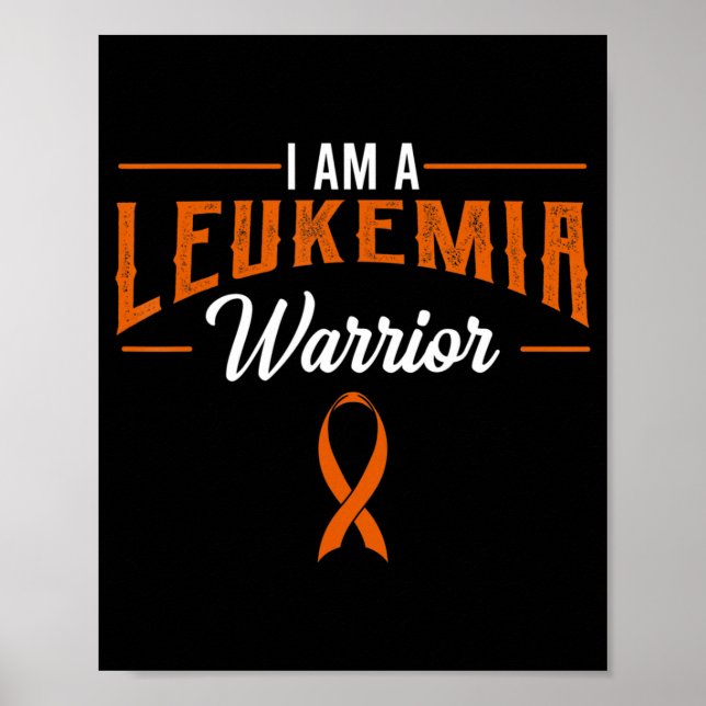 Jag är en Leukemi Warrior Blood Cancer Awareness O Poster (Framsidan)