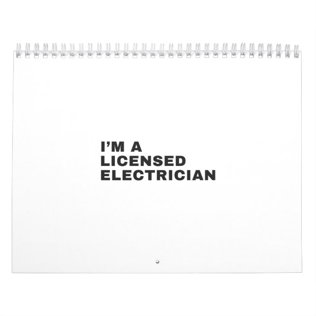JAG ÄR EN LICENSERAD ELECTRICIAN KALENDER (Omslag)