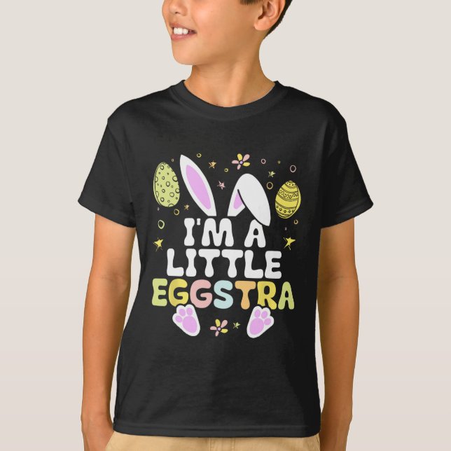 Jag är en lite Eggstra påskdagsklänning Rollig ägg T Shirt (Framsida)