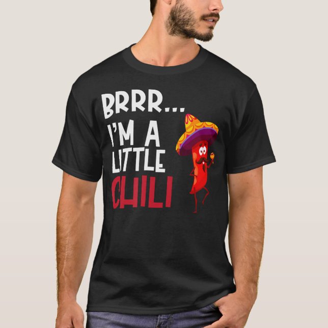 JAG ÄR EN LITEN CHILI CINCO DE MAYO Rolig mat T Shirt (Framsida)