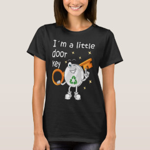 Jag är en liten dörr Nyckel Återvinna Ocean Family T Shirt