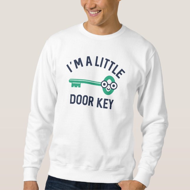 Jag är en liten dörr Nyckel Lång Ärmad Tröja (Framsida)