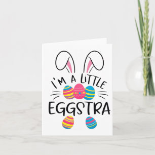 Jag är en liten Eggstra Funny Påskhare Cute Kids Kort
