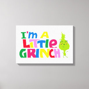 Jag är en liten Grinch Färgrik Grafik Canvastryck