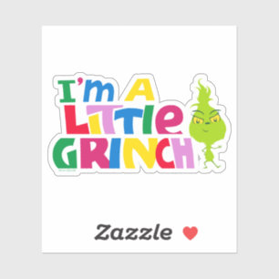 Jag är en liten Grinch Färgrik Grafik Klistermärken