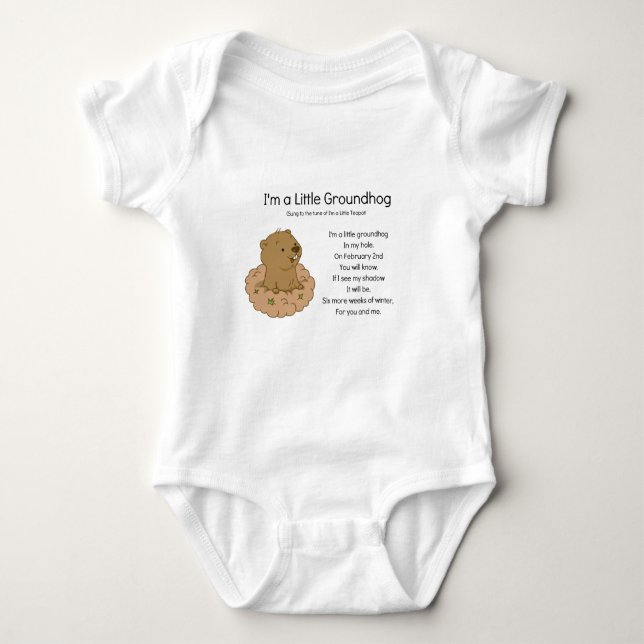 Jag är en liten groundhog t-shirt (Framsida)