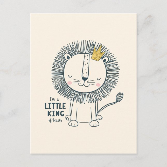 Jag är en liten kung vykort (Framsida)