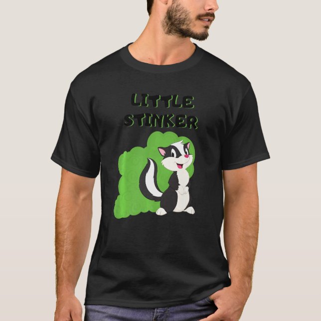 Jag är en liten stinkare Skunk som säger Sarcastic T Shirt (Framsida)